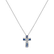 Diamond necklace with Sapphire Divine Cross1