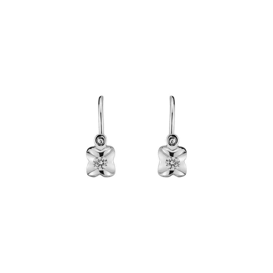 Children's diamond earrings Cute Charm