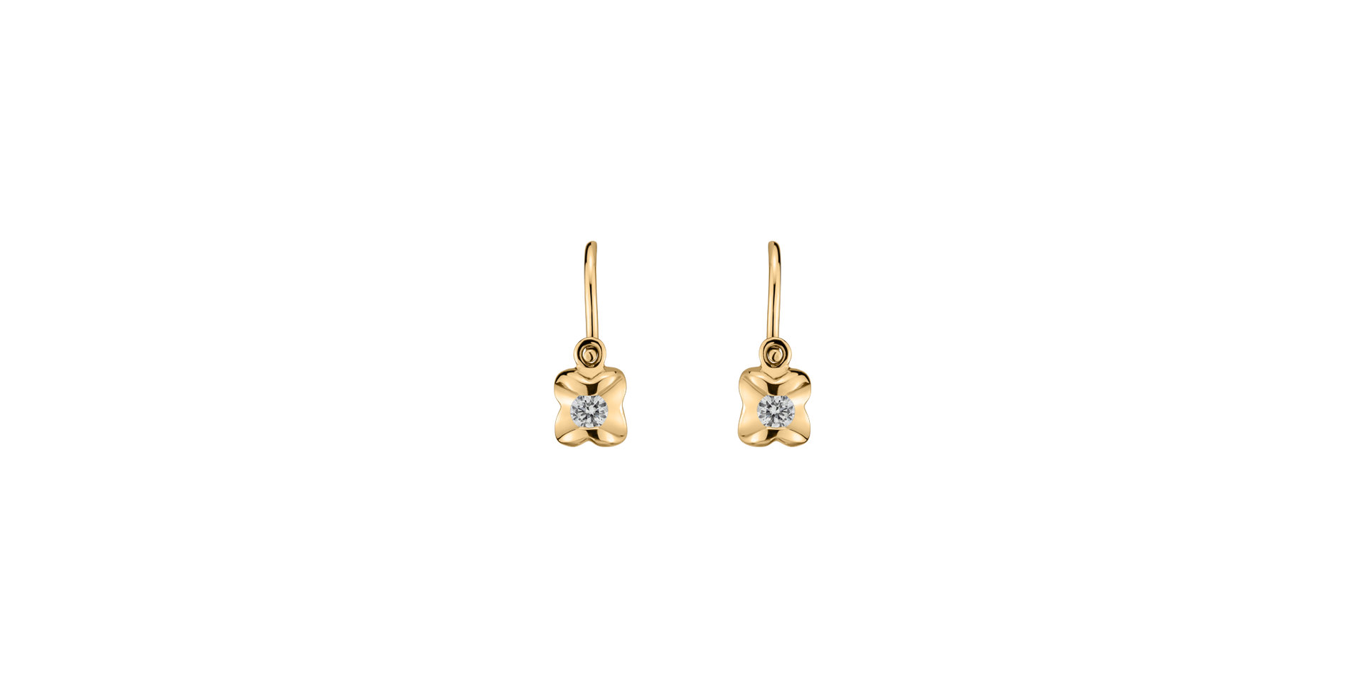 Children's diamond earrings Cute Charm