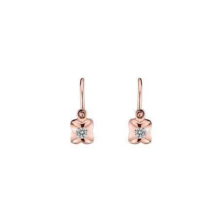 Children's diamond earrings Cute Charm