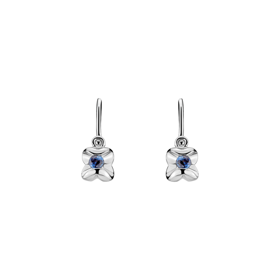 Children's earrings with Sapphire Baby Bloom