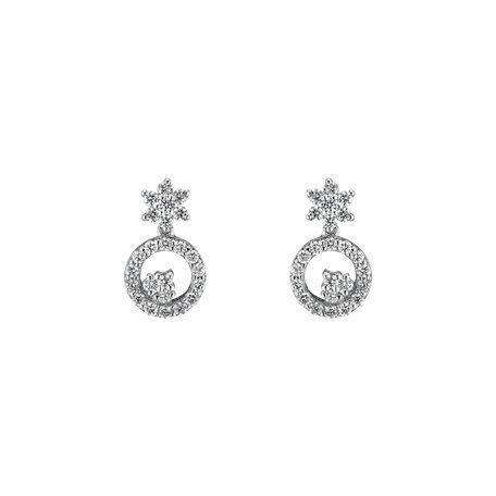 Diamond earrings Delicate Snow