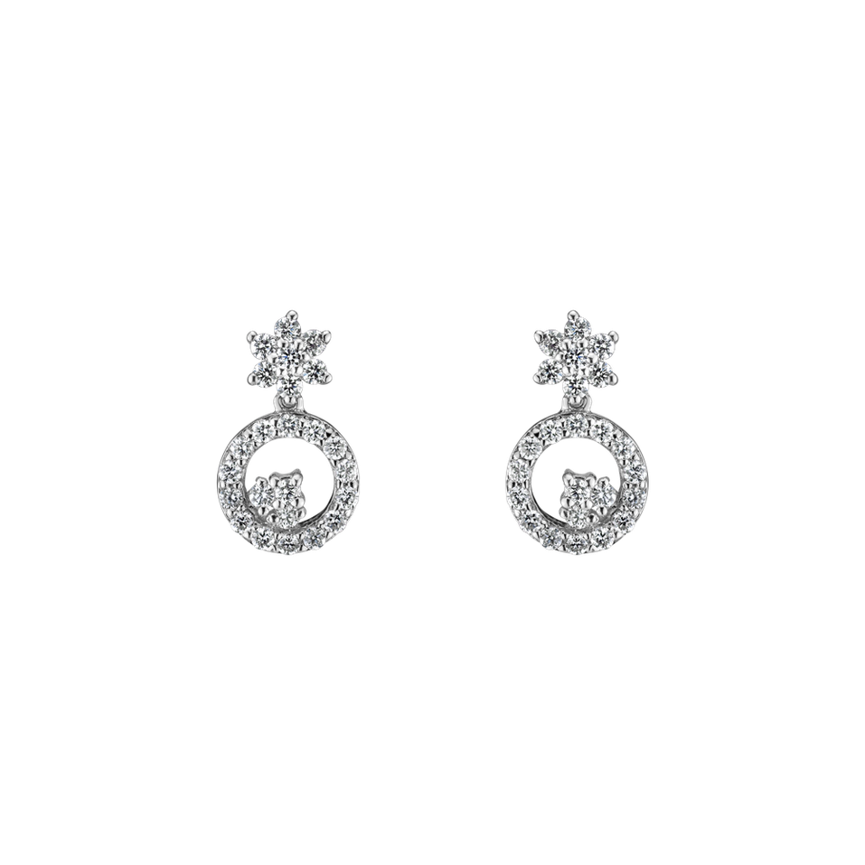 Diamond earrings Delicate Snow