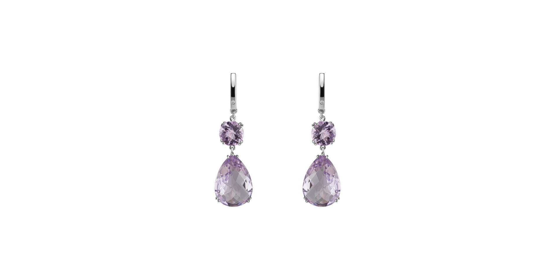 Diamond earrings with Amethyst Mag Witch
