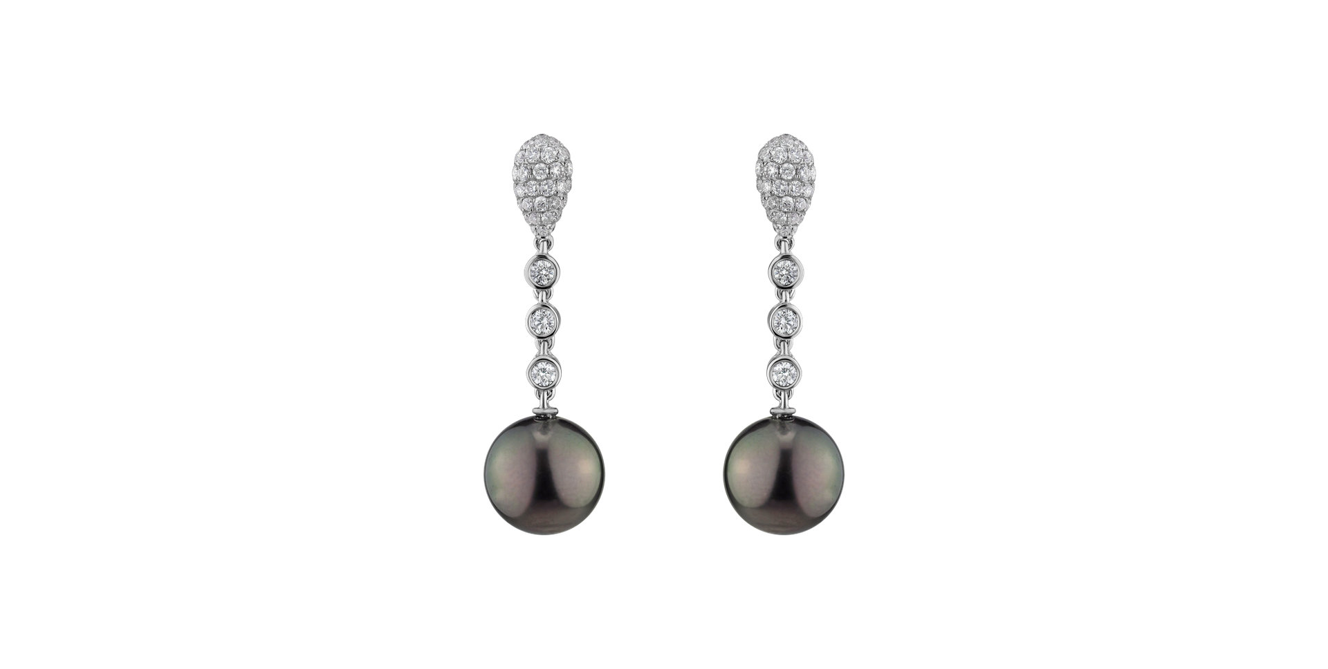 Diamond earrings with Pearl Tanha