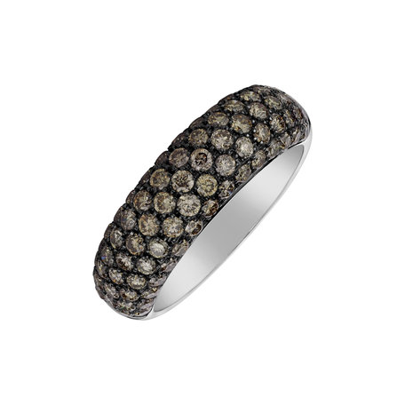 Ring with brown diamonds Elise
