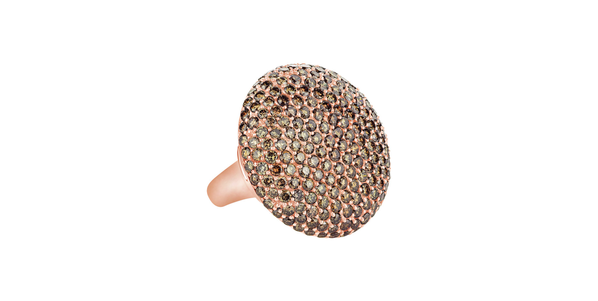 Ring with brown diamonds Daring Sunset