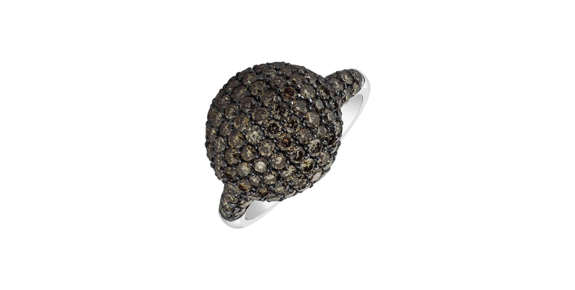 Ring with brown diamonds Night Haeven Sky