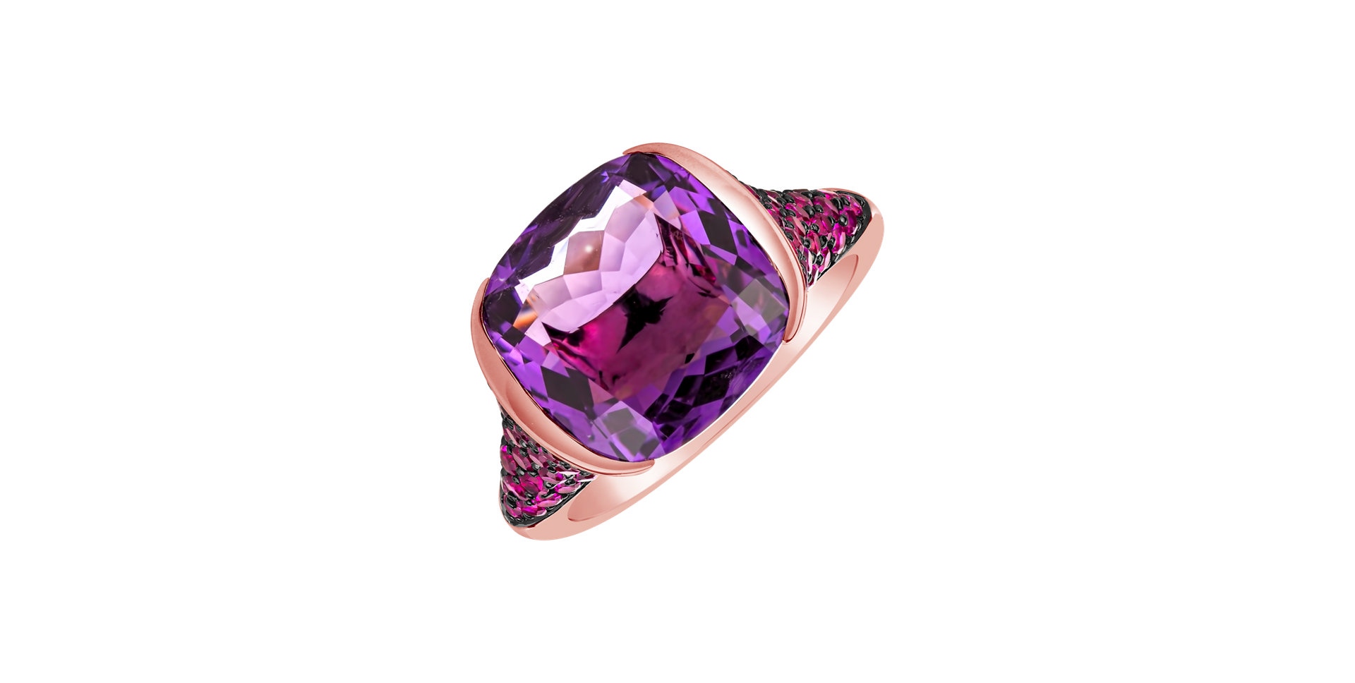 Ring with Ruby and Amethyst Mystic Queen