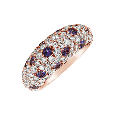 Diamond ring with Sapphire Adeline