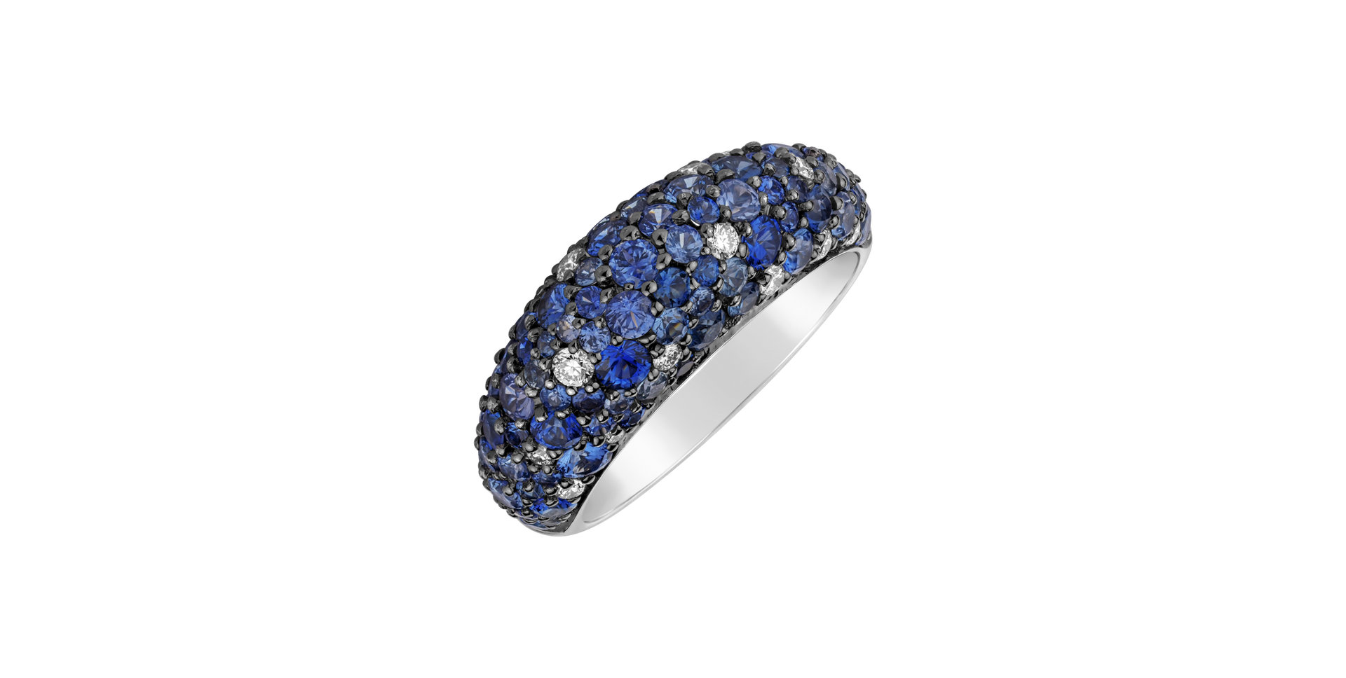 Diamond ring with Sapphire Adeline