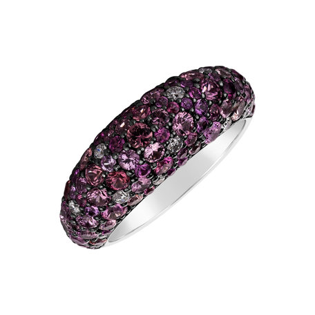 Diamond ring with Sapphire Adeline