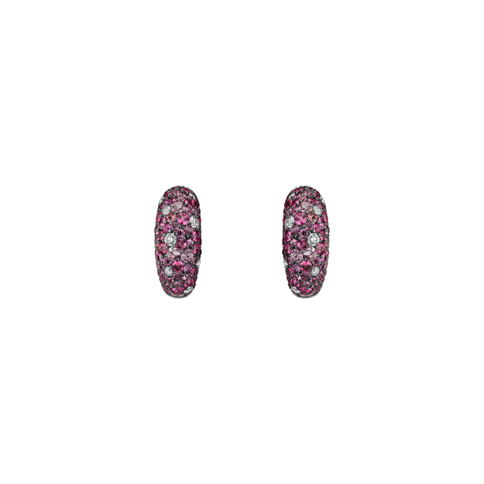 Diamond earrings, Sapphire and Spinel Galaxy Fantasy