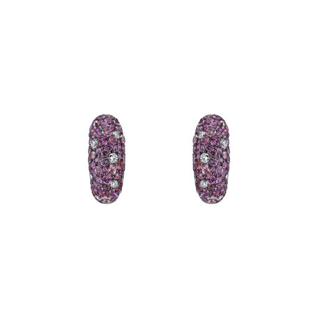 Diamond earrings and Sapphire Galaxy Fantasy