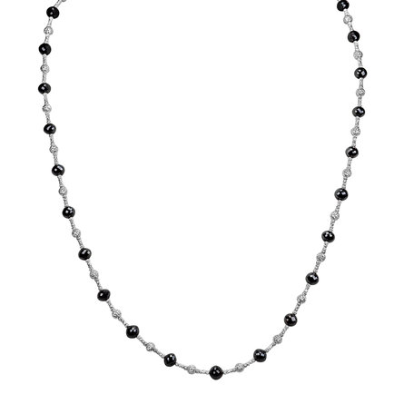 Necklace with black diamonds Night Fog