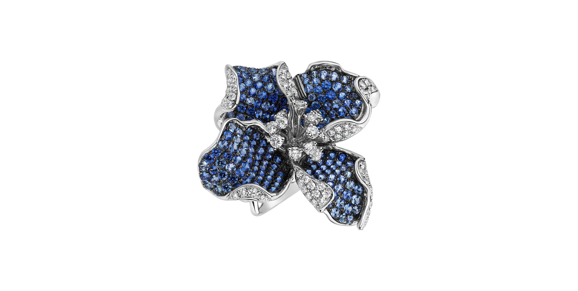 Diamond ring with Sapphire Chic Jasmine