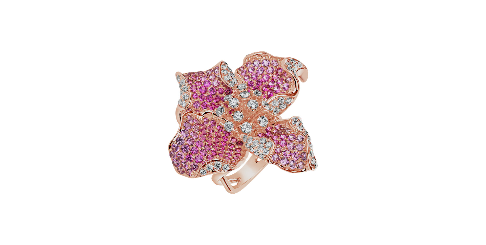 Diamond ring with Sapphire Chic Jasmine