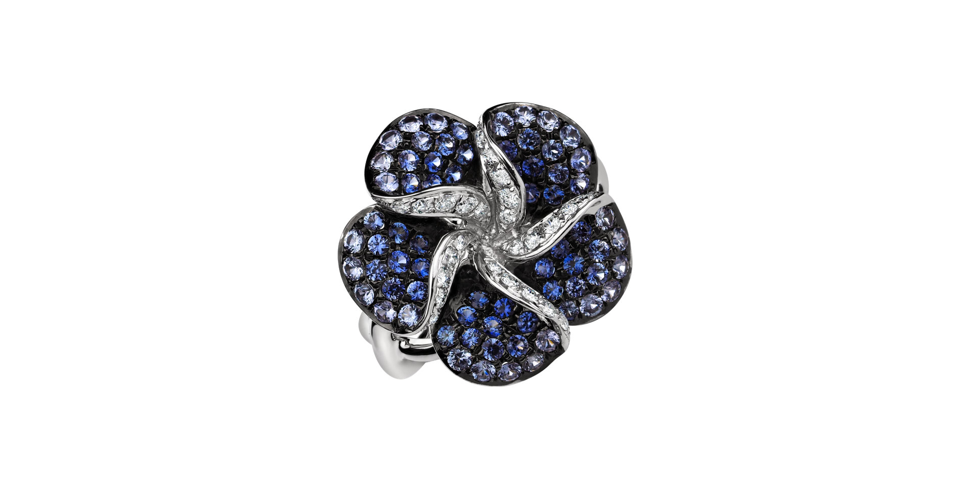 Diamond ring with Sapphire Delicious Orchid
