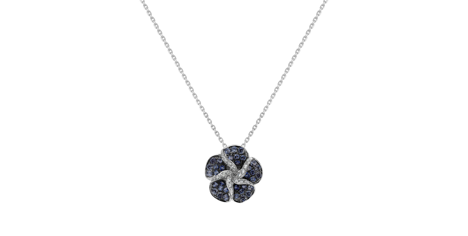 Diamond pendant with Sapphire Raphaela