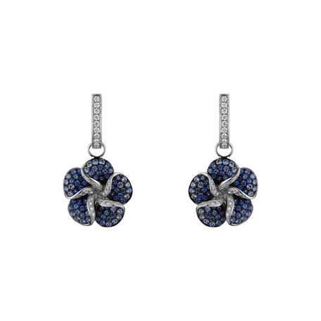 Diamond earrings and Sapphire Panama