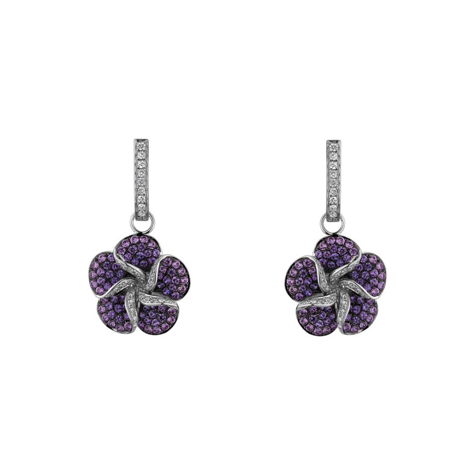 Diamond earrings and Sapphire Panama