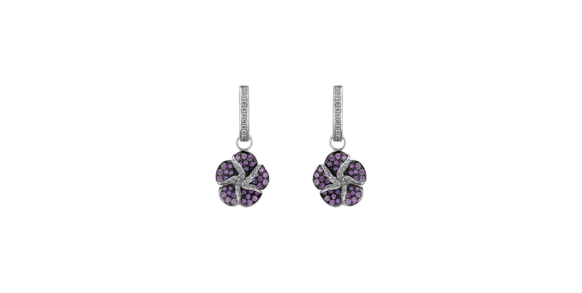 Diamond earrings and Sapphire Carrousel