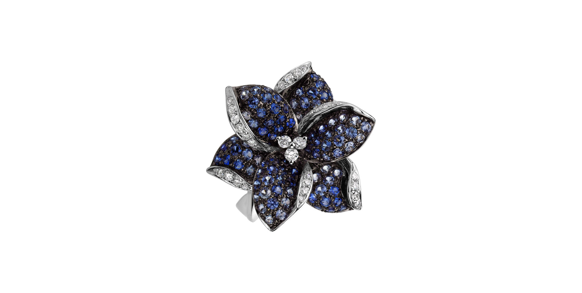 Diamond ring with Sapphire Delicious Jasmine