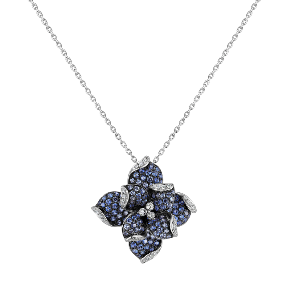 Diamond pendant with Sapphire Lady Magnolia