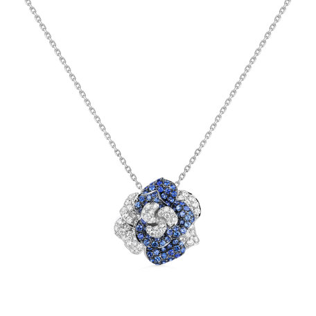 Diamond pendant with Sapphire Miss Magnolia