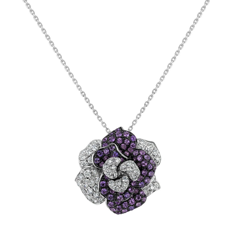 Diamond pendant with Sapphire Miss Magnolia