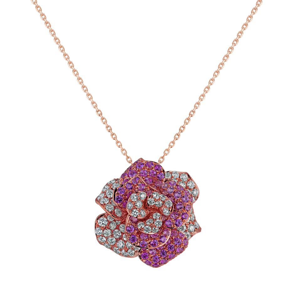 Diamond pendant with Sapphire Miss Magnolia