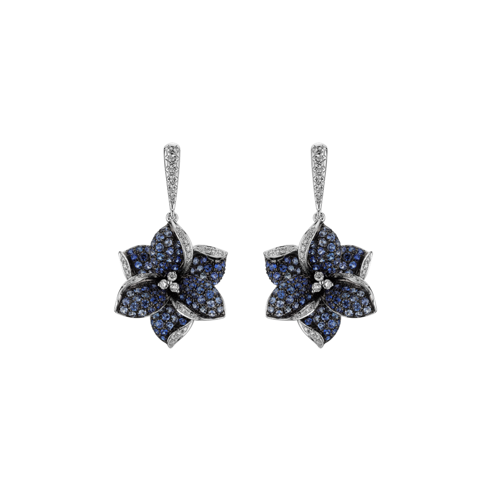 Diamond earrings and Sapphire Heaven Violet