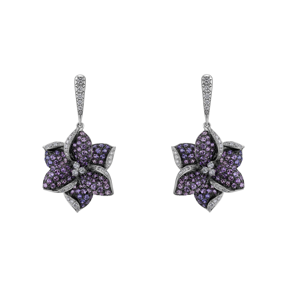 Diamond earrings and Sapphire Attache