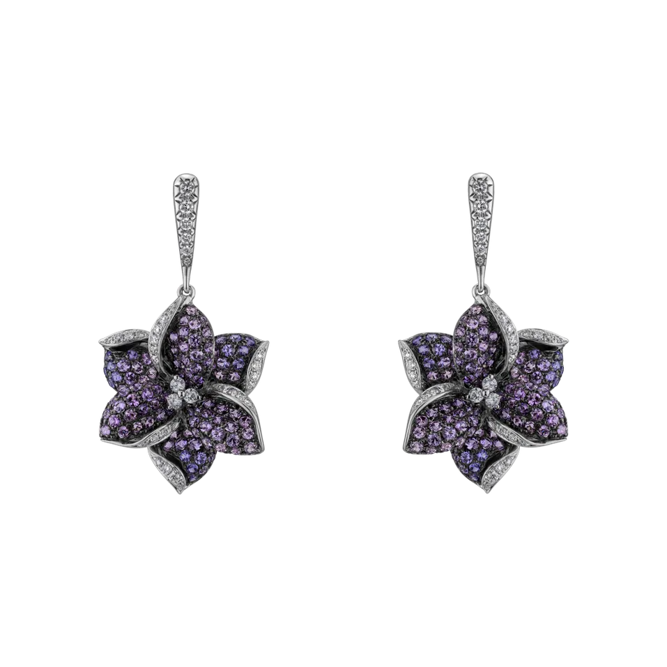 Diamond earrings and Sapphire Attache