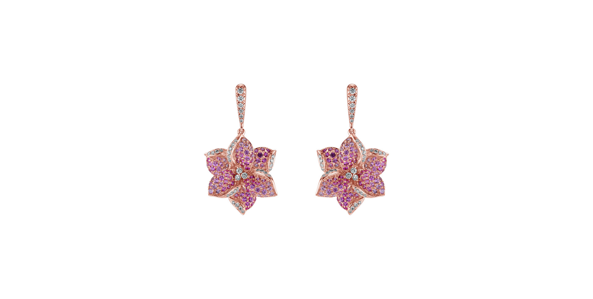 Diamond earrings and Sapphire Attache