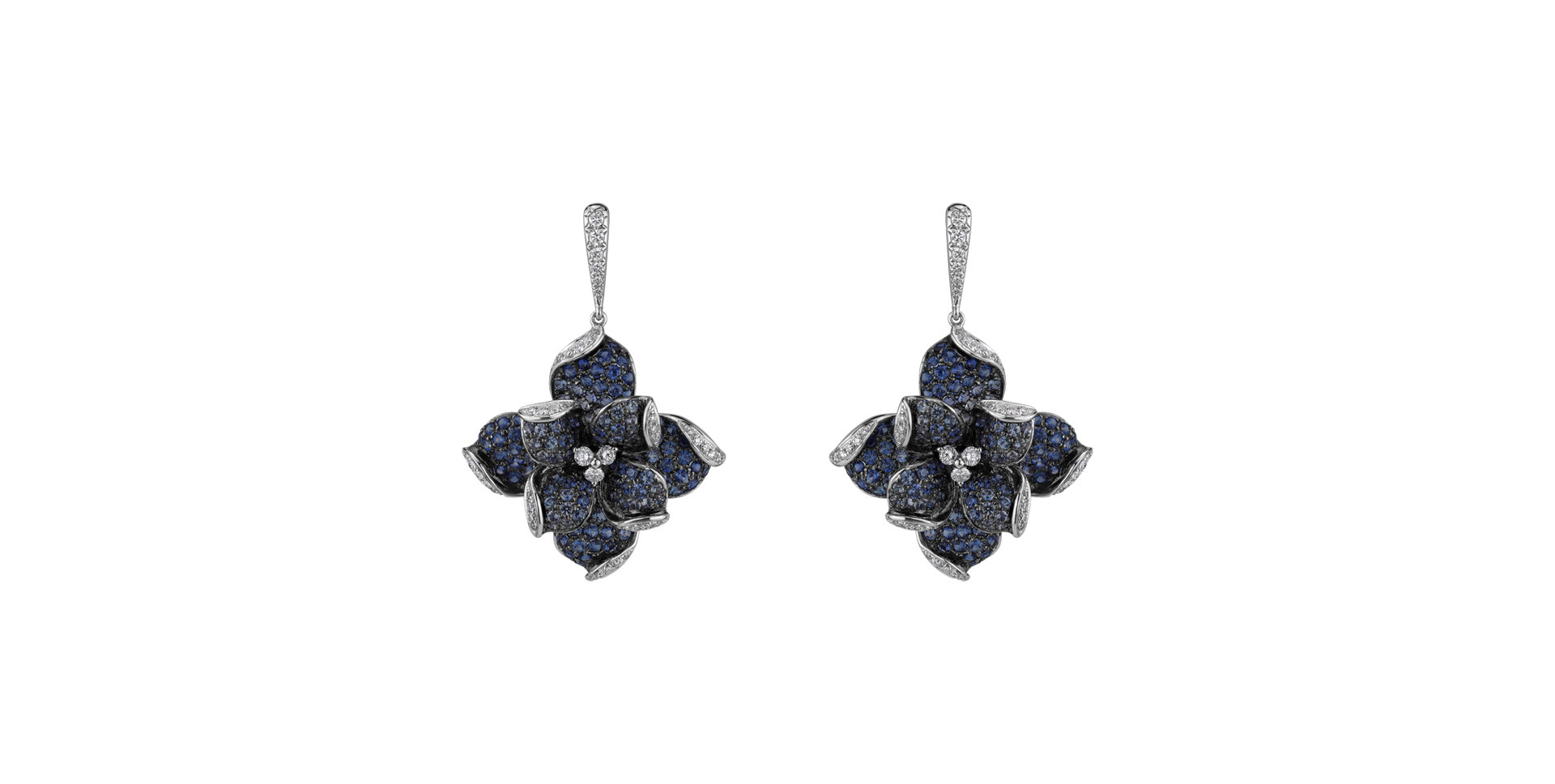 Diamond earrings and Sapphire Rossini