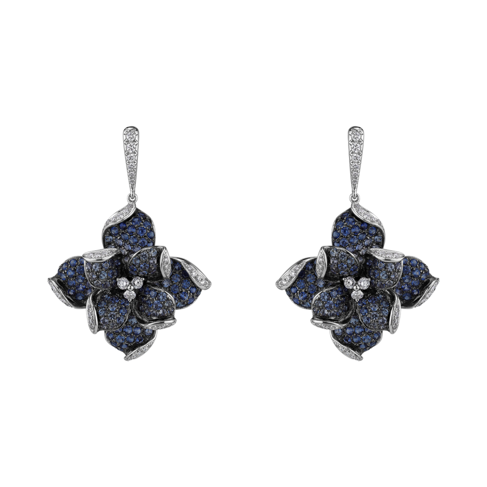 Diamond earrings and Sapphire Rossini