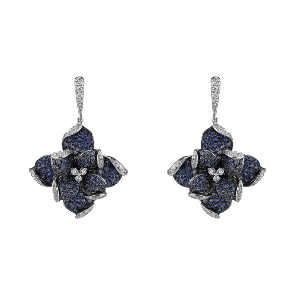 Diamond earrings and Sapphire Rossini