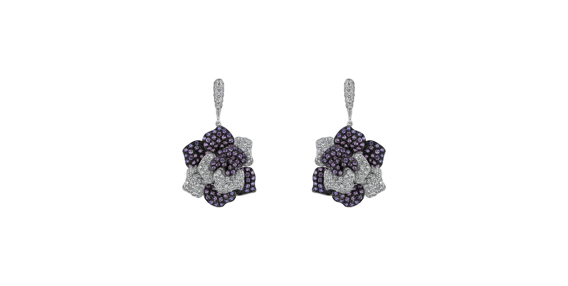 Diamond earrings and Sapphire Sweetness