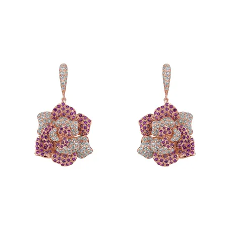 Diamond earrings and Sapphire Sweetness
