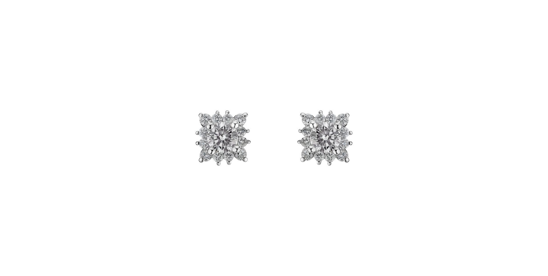 Diamond earrings Snow Blossom