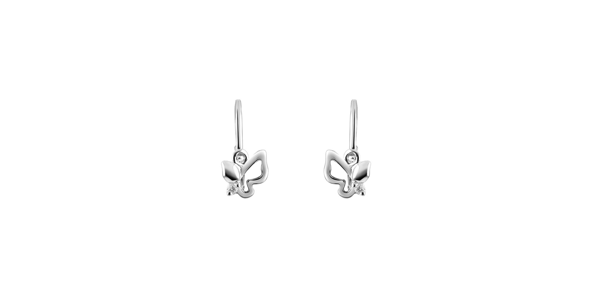 Children's diamond earrings Love Butterflies