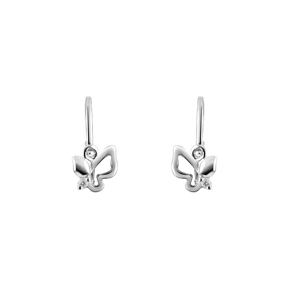 Children's diamond earrings Love Butterflies