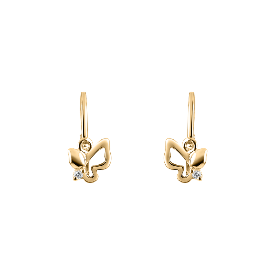 Children's diamond earrings Love Butterflies