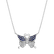 Diamond necklace with Sapphire Monogram Butterfly2
