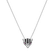 Necklace with black, white diamonds and Ruby Poetic Glow2