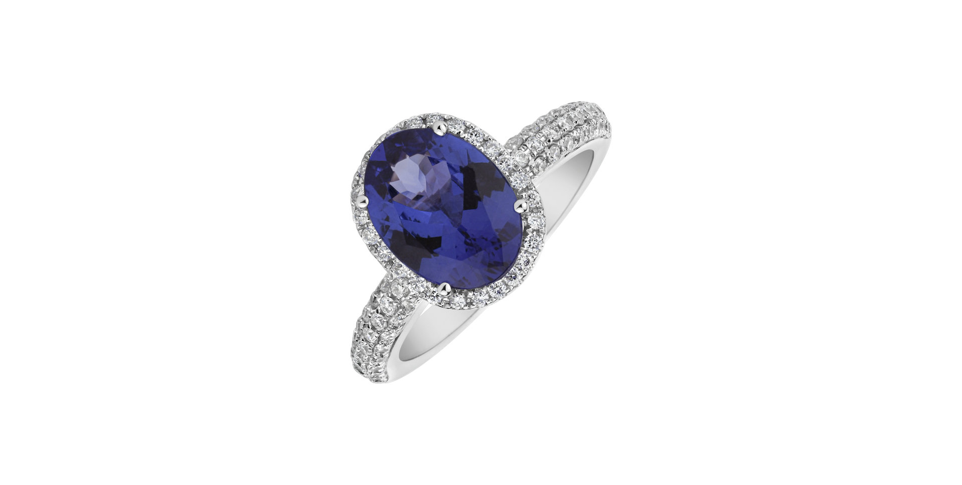 Diamond ring with Tanzanite Sky Touch