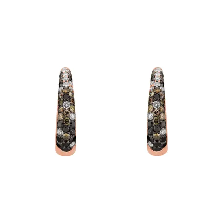 Earrings with black and white diamonds Miracle Geometry