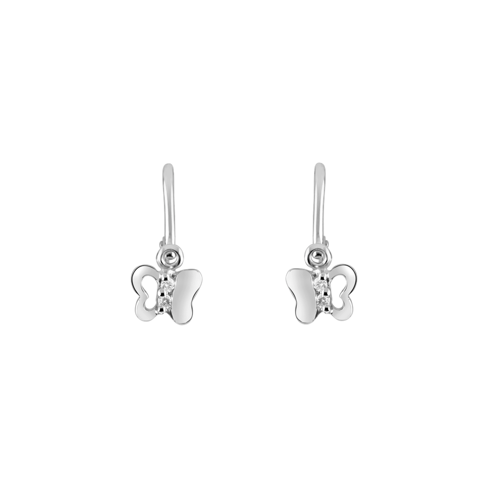 Children's diamond earrings Butterfly Symphony