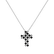 Necklace with black and white diamonds Godly Cross1